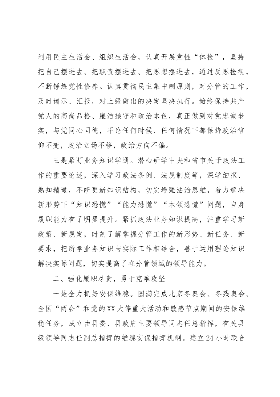 政法委书记2022年度述职述廉报告.docx，第2页预览
