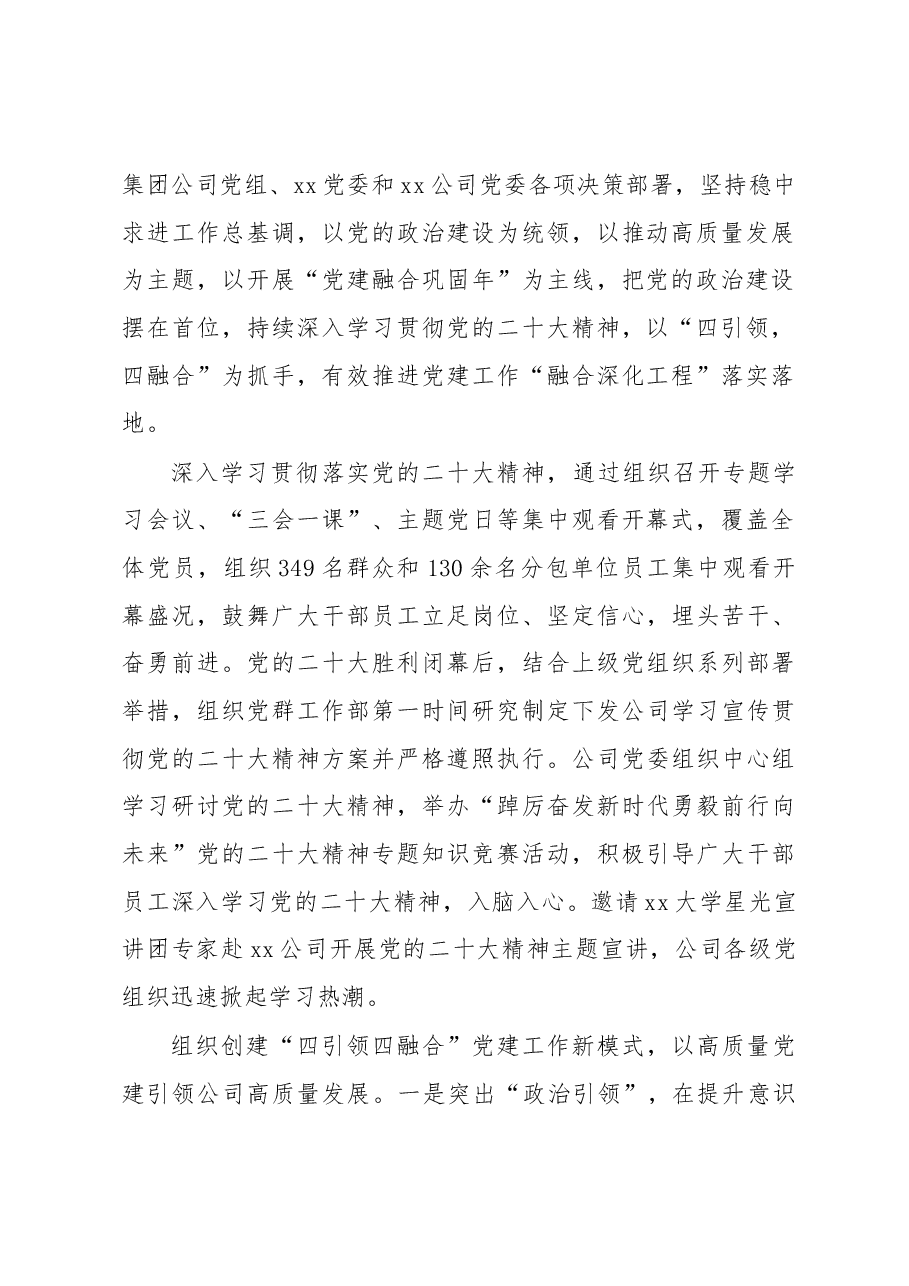 国企党委副书记2022年述职报告.docx,第2页预览
