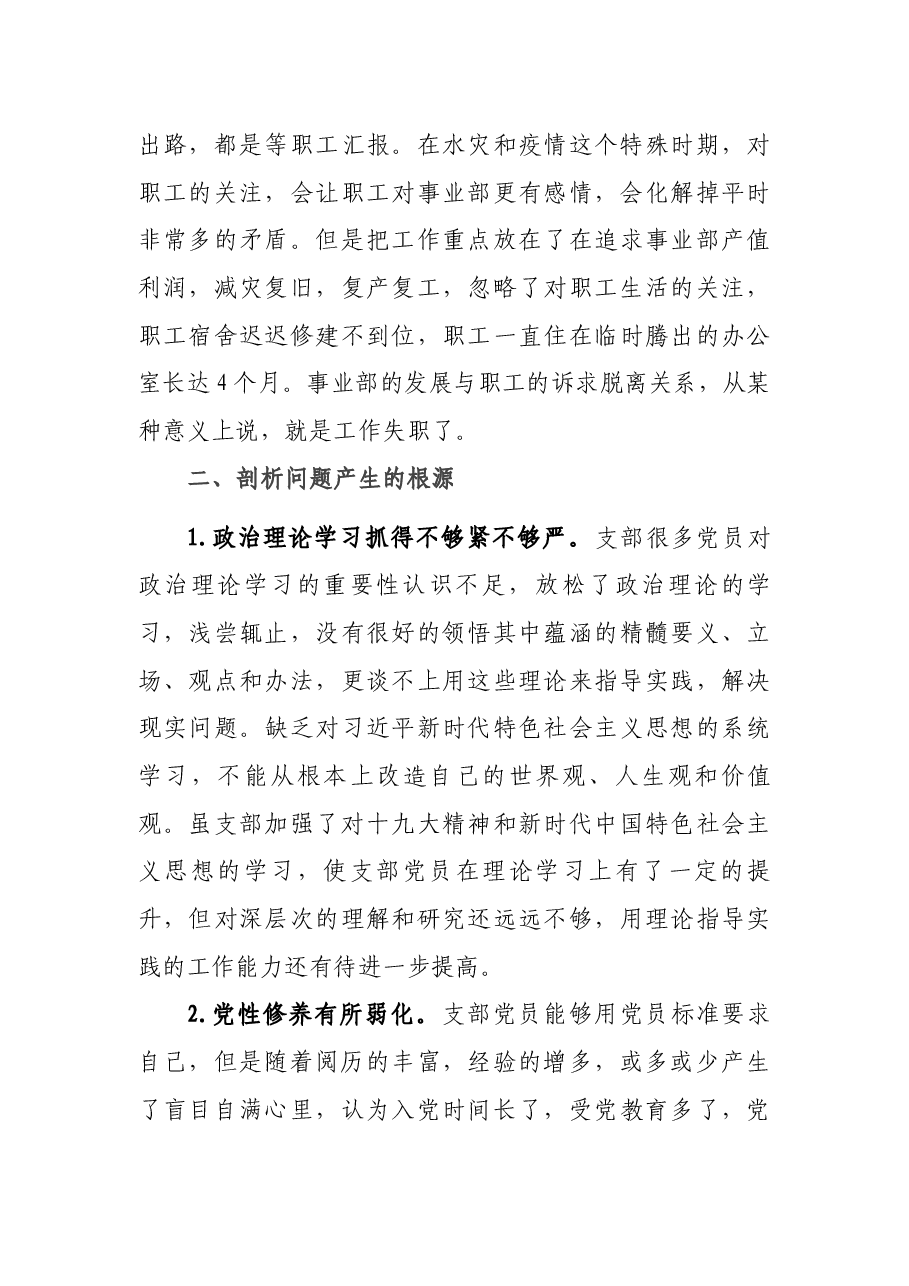 2021年度组织生活会对照检查材料(企业党支部党员).docx,第4页预览
