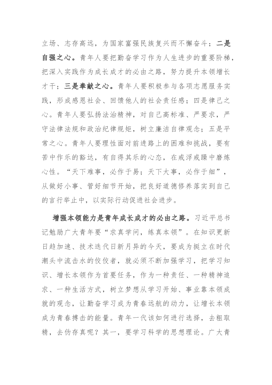 学习讲话研讨发言(建团100周年).docx,第4页预览
