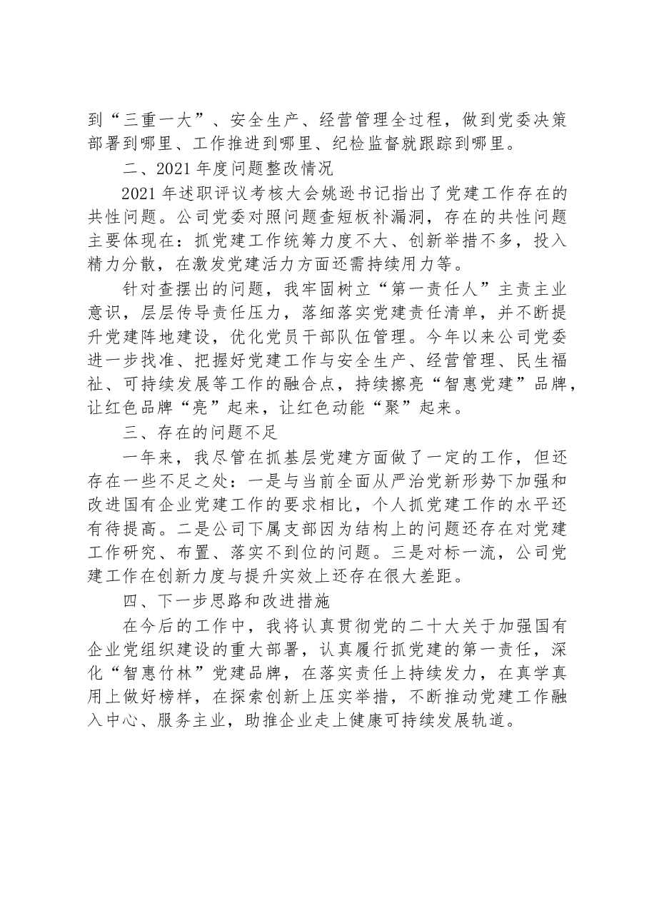 2022年党组织书记抓基层党建工作述职.docx,第3页预览