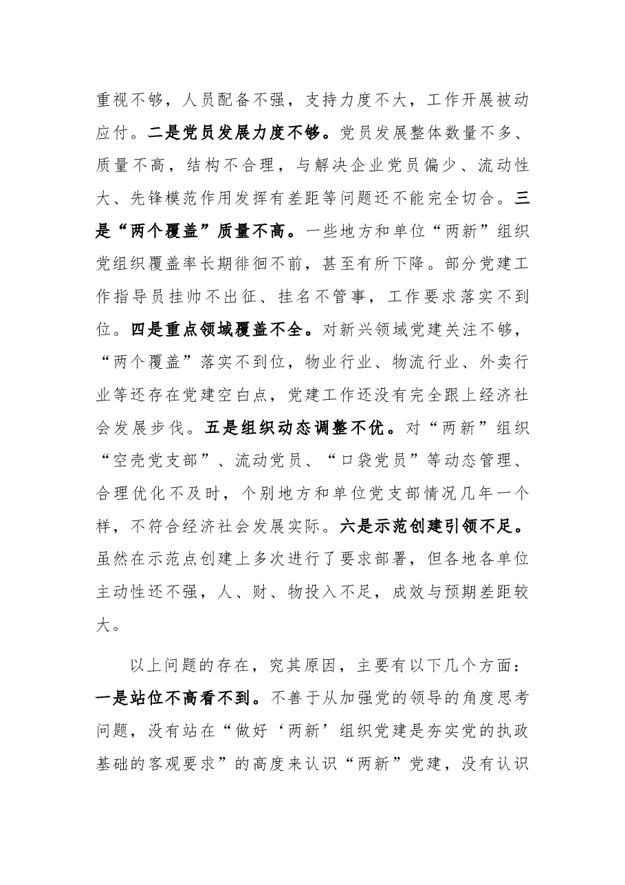 在全市非公有制经济组织和社会组织党建工作述职评议会议上的讲话.docx，第3页预览
