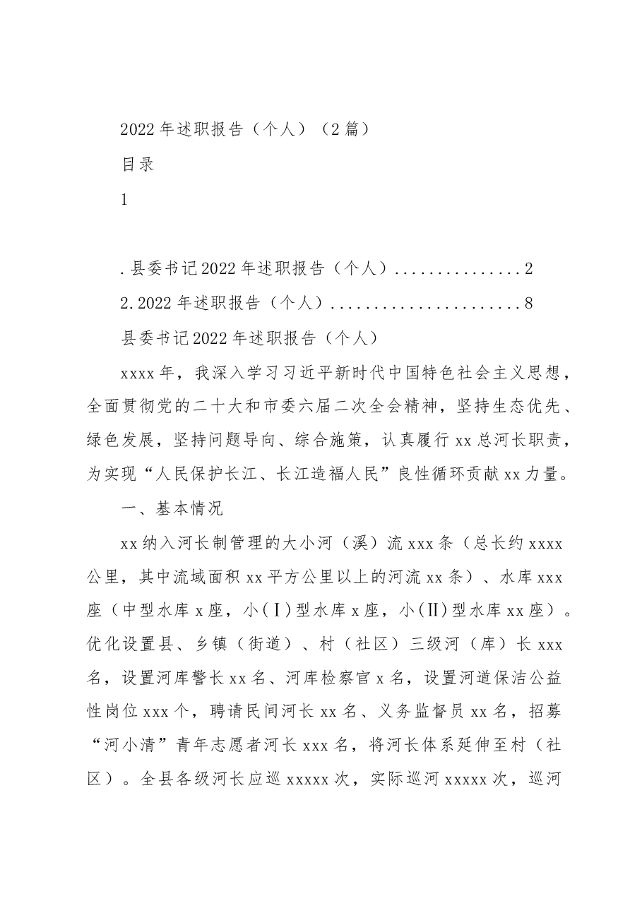 （2篇）2022年述职报告（个人）.docx，第1页预览