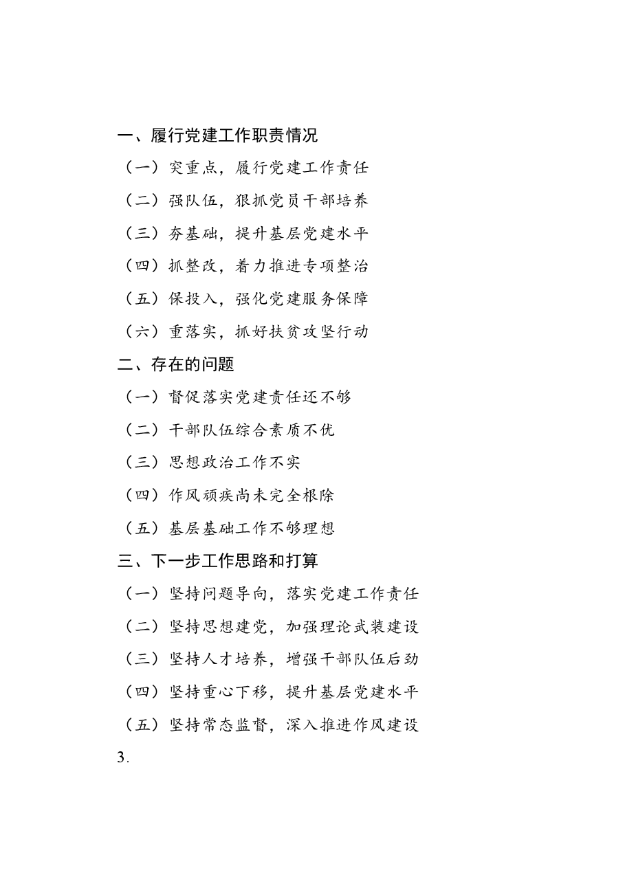 党委党组党支部书记述职述廉述责报告提纲.docx,第2页预览
