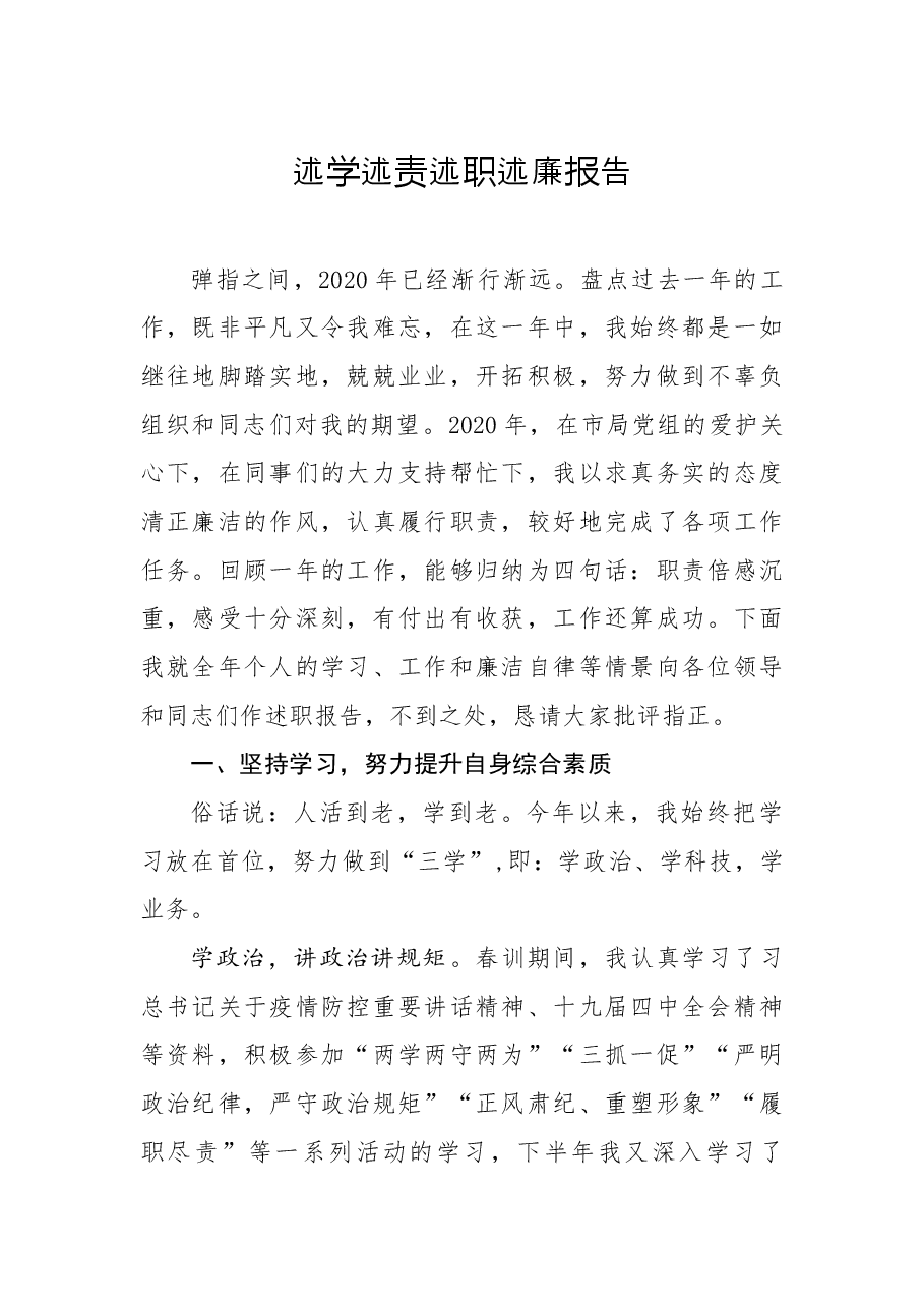 年终9:税务局副局长述学述责述职述廉报告.docx,第1页预览
