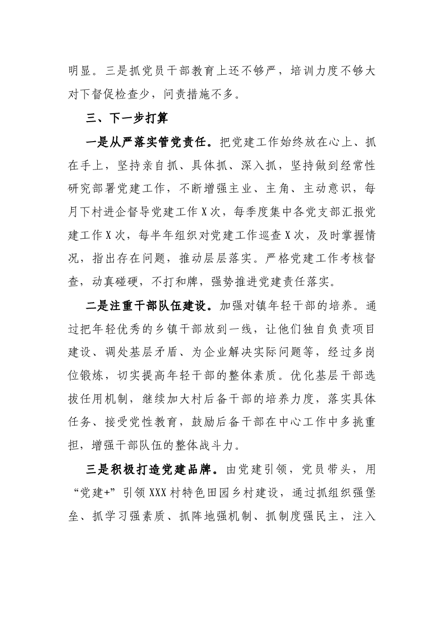 乡党委书记年度抓基层党建工作述职报告.docx,第4页预览