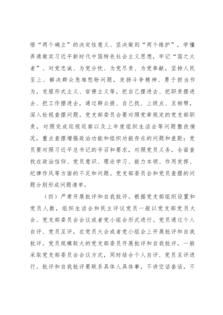 2022年度高校召开党组织组织生活会和开展民主评议党员的工作方案.docx,第3页预览