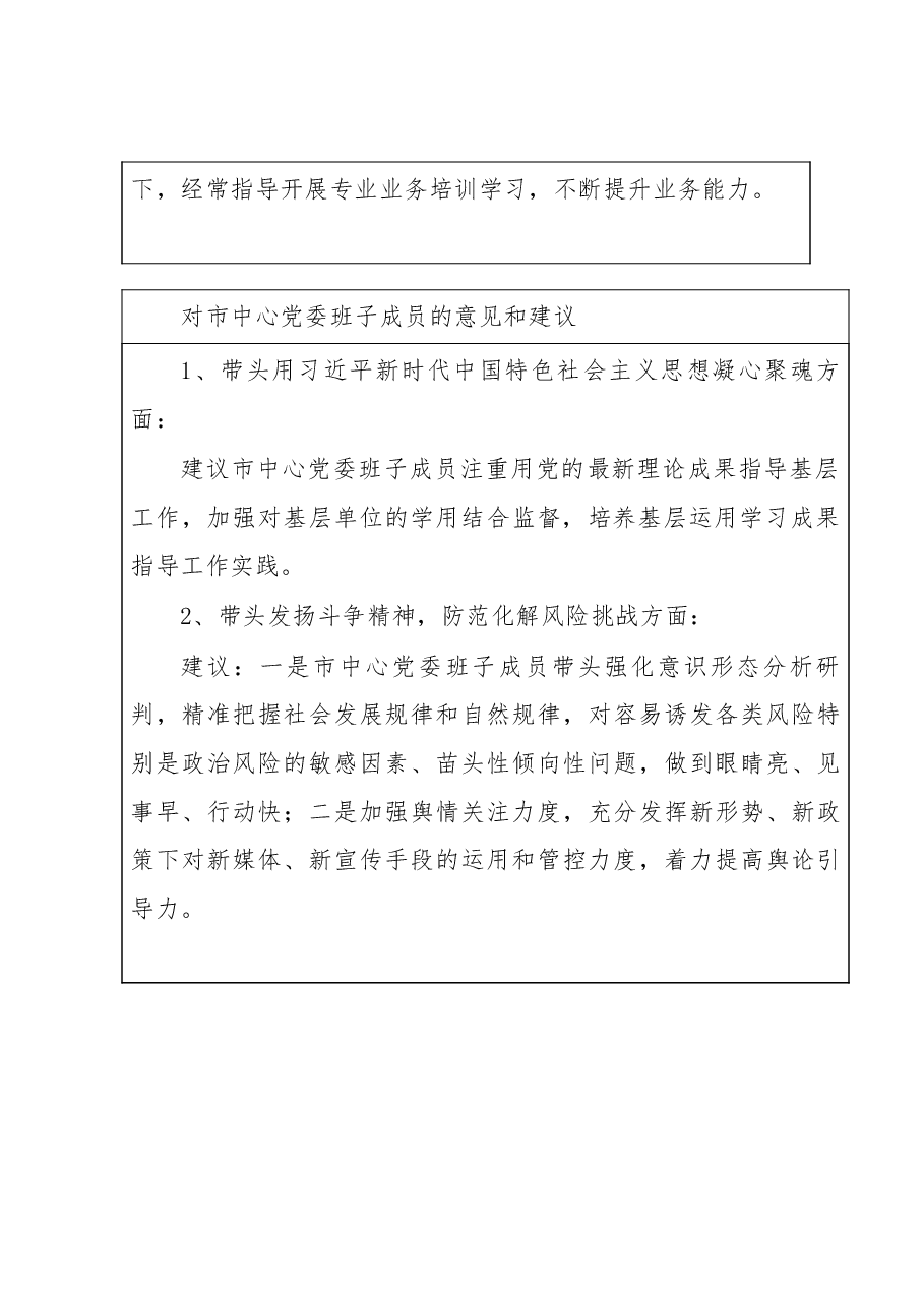 2022年度民主生活会征求意见表.docx，第2页预览
