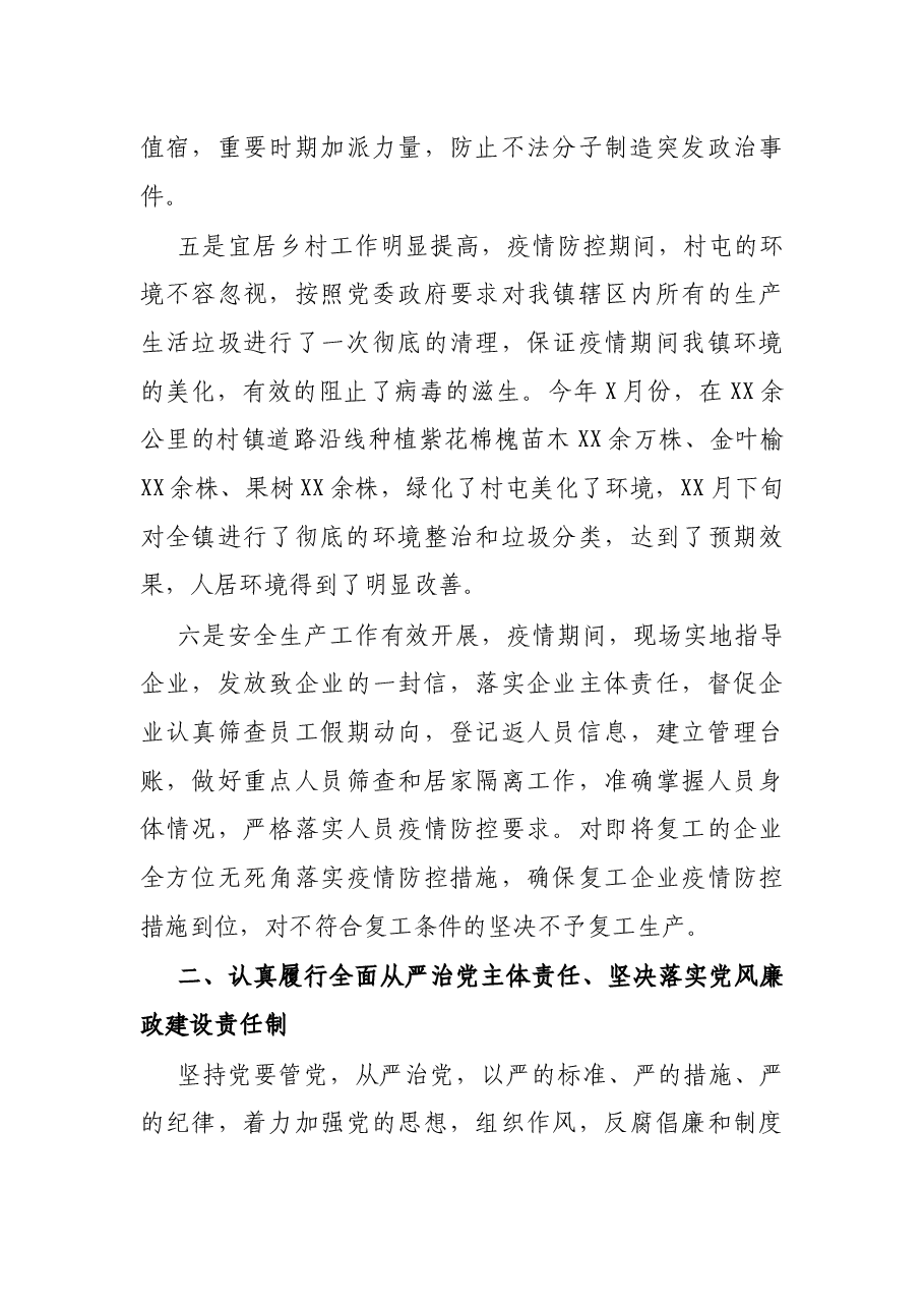 X乡镇副镇长年度述职述廉报告.docx，第3页预览