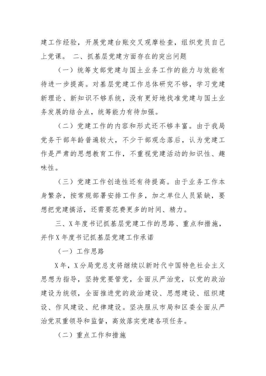 国土资源和规划分局党总支书记抓基层党建工作述职报告.docx,第3页预览