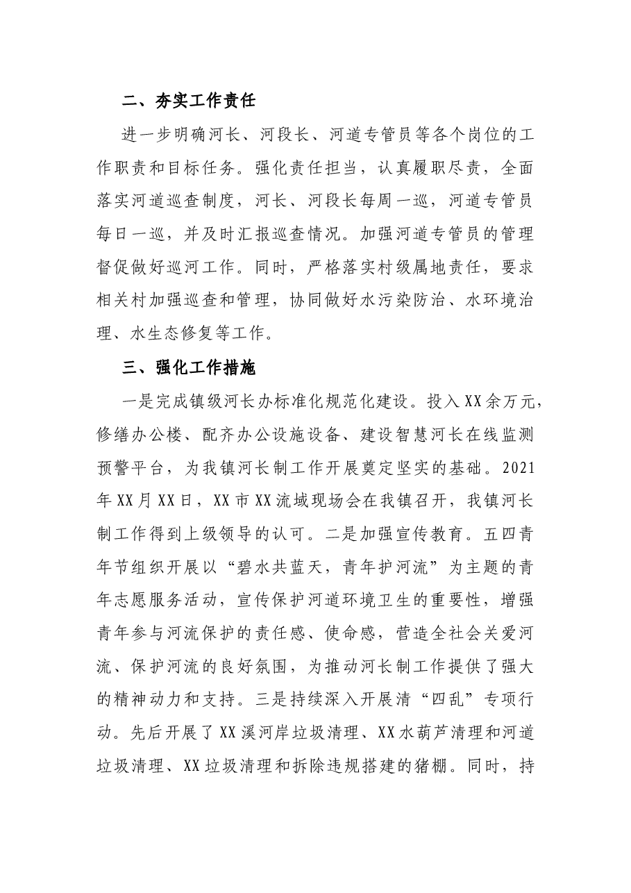 镇2021年度河长制述职报告.docx,第2页预览