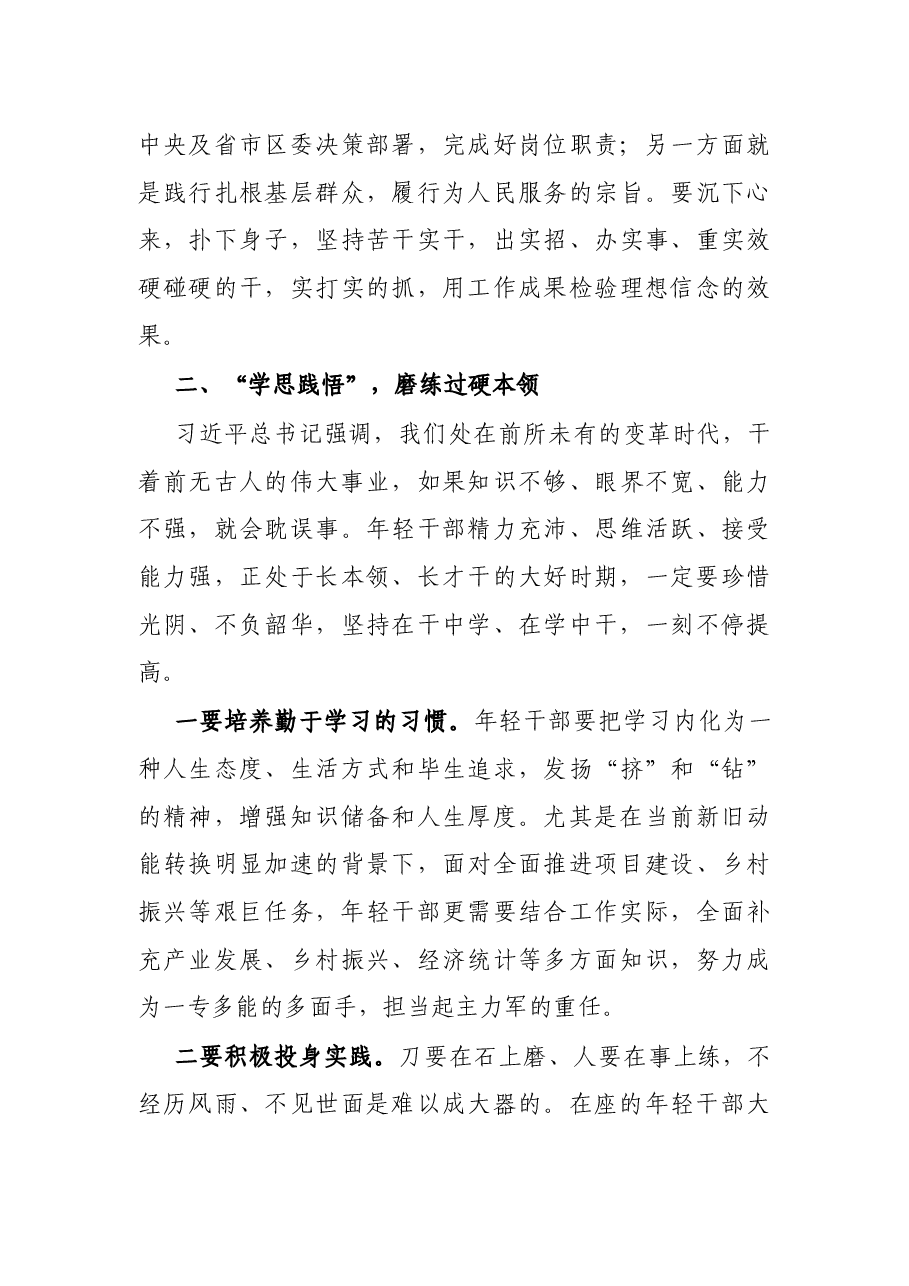 在全区新入职年轻干部座谈会上的讲话.docx,第3页预览