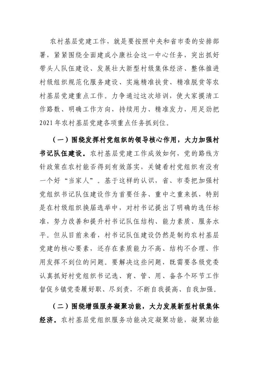 在全市村党组织书记培训班上的讲话.docx,第4页预览