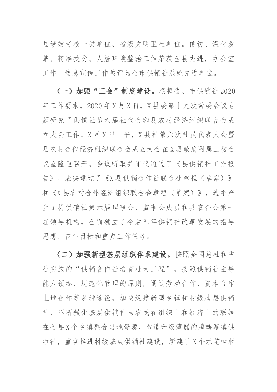 在全县供销合作社工作暨党风廉政建设工作会议上的讲话.docx,第2页预览