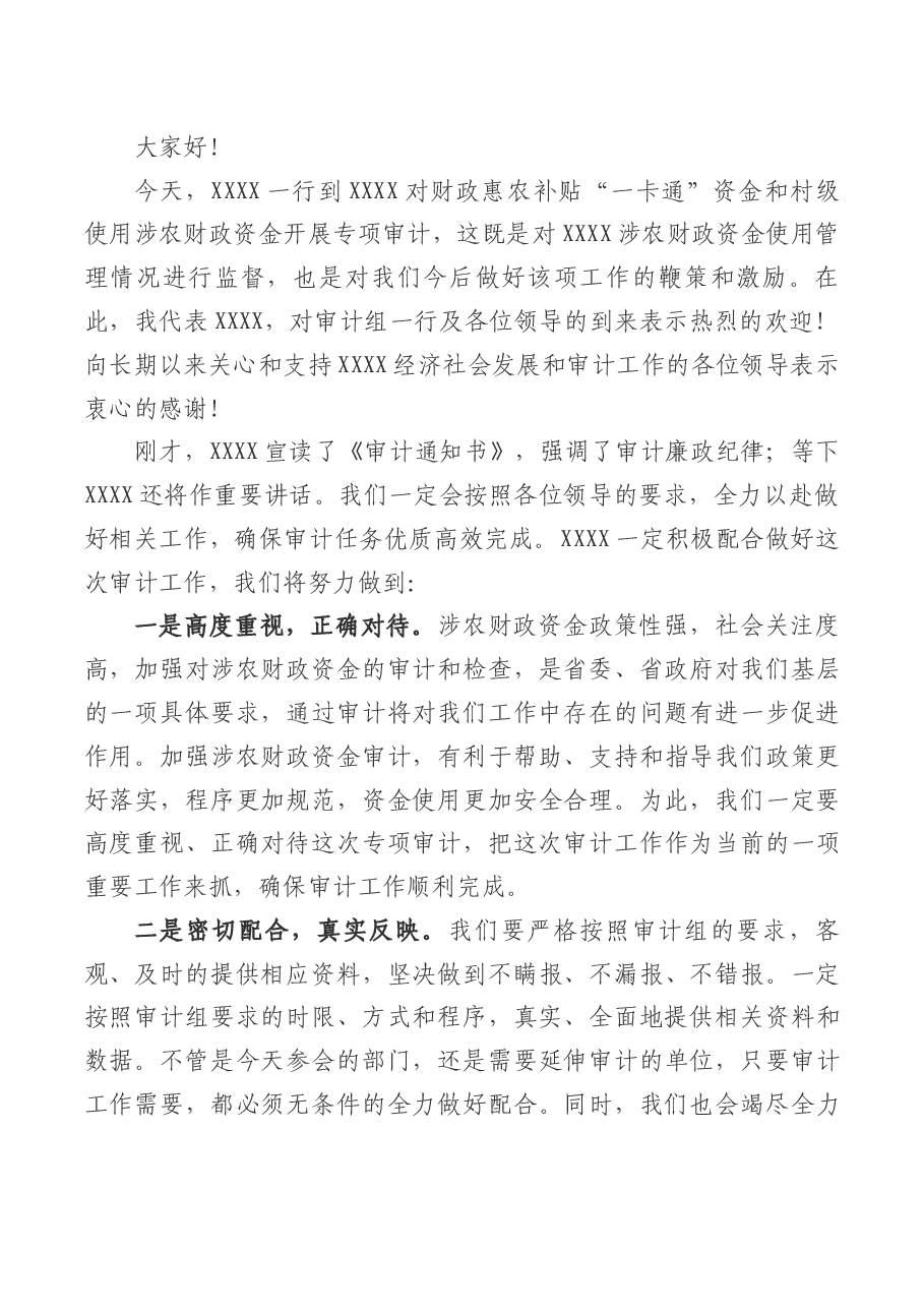 (9篇)巡视通报、专项审计、督导评估、项目会审、督查反馈、评估验收等会议表态发言.docx,第4页预览