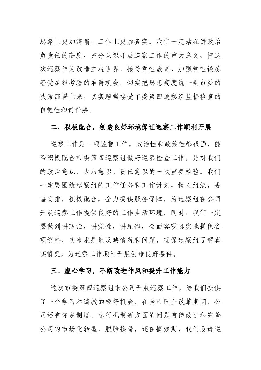 国企巡察动员发言材料.docx,第2页预览