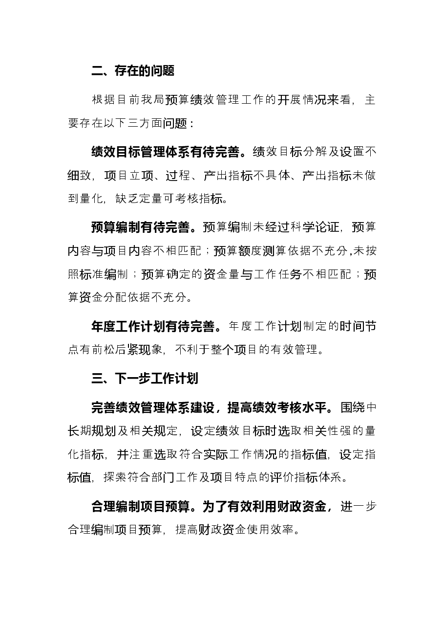 2021年度部门预算绩效管理工作总结(局机关).docx,第3页预览