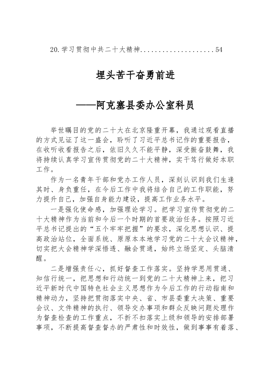 （20篇）学习党的二十大精神心得体会汇编.docx，第2页预览