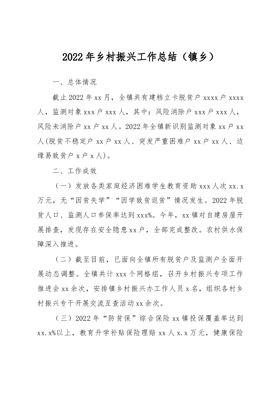 (5篇)2022年乡村振兴工作总结汇编(镇乡).docx,第2页预览