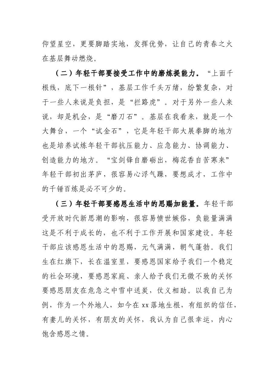 在全市年轻干部座谈会上的发言.docx,第2页预览