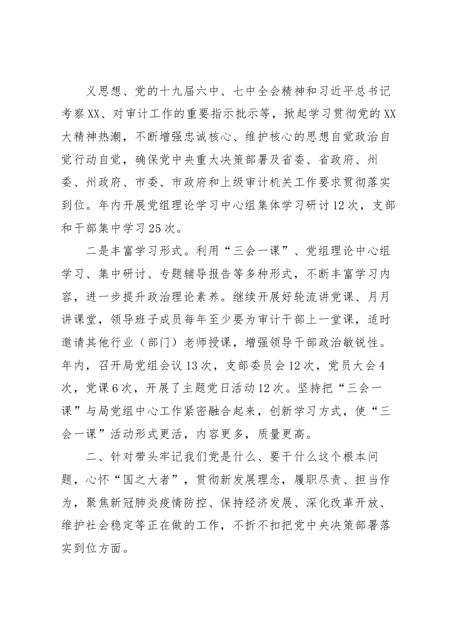 市审计局领导班子党史学习教育专题民主生活会整改情况报告.docx,第3页预览