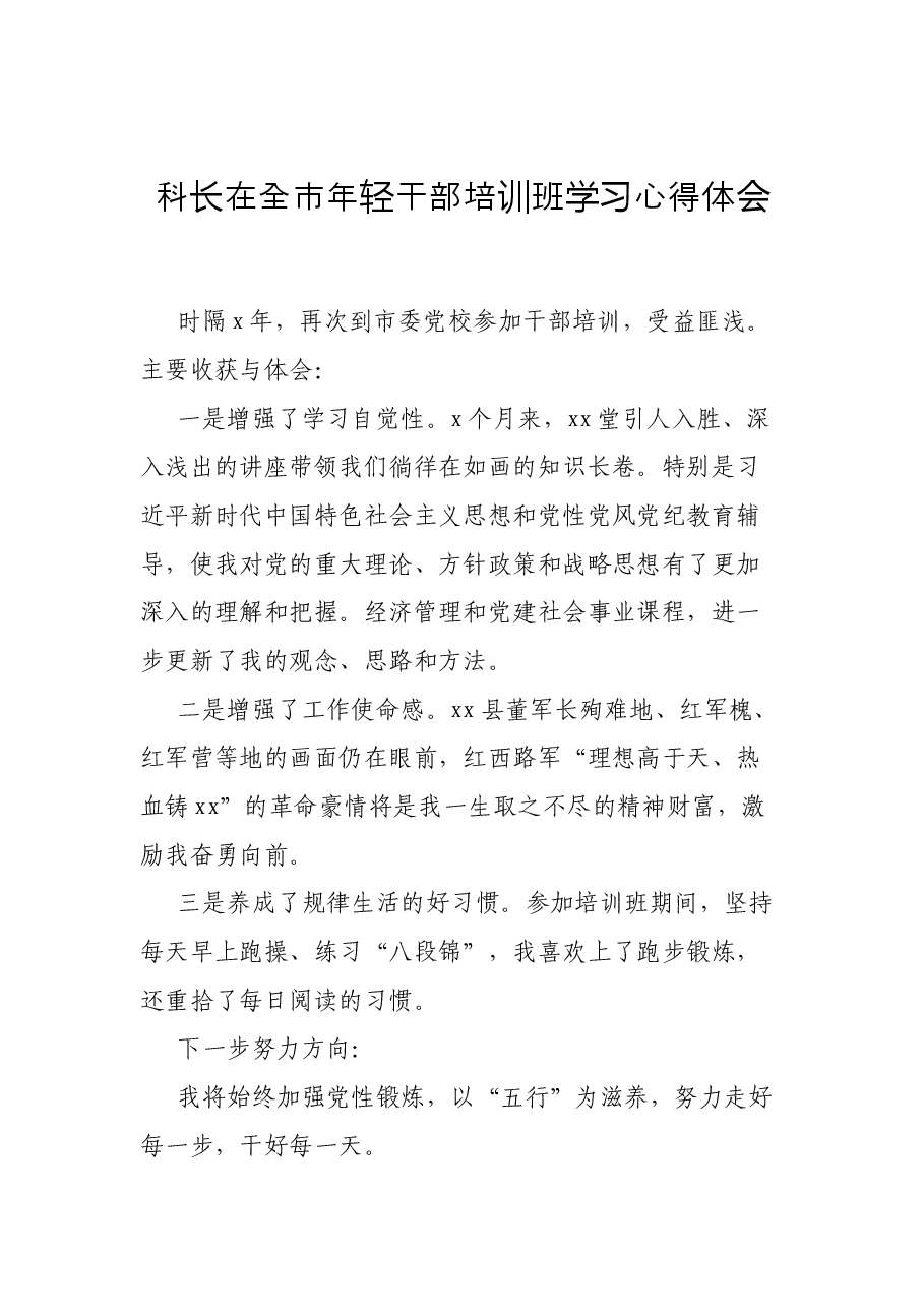 (10篇)青年干部在全市年轻干部培训班学习心得体会汇编.docx,第2页预览