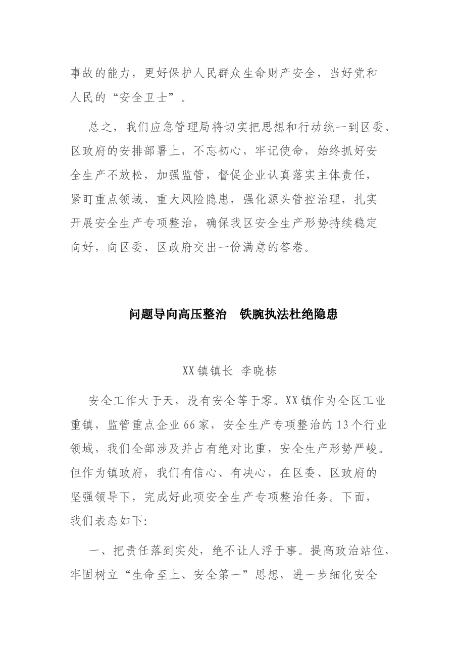 (6篇)安全生产专项整治会议上的发言.docx,第4页预览