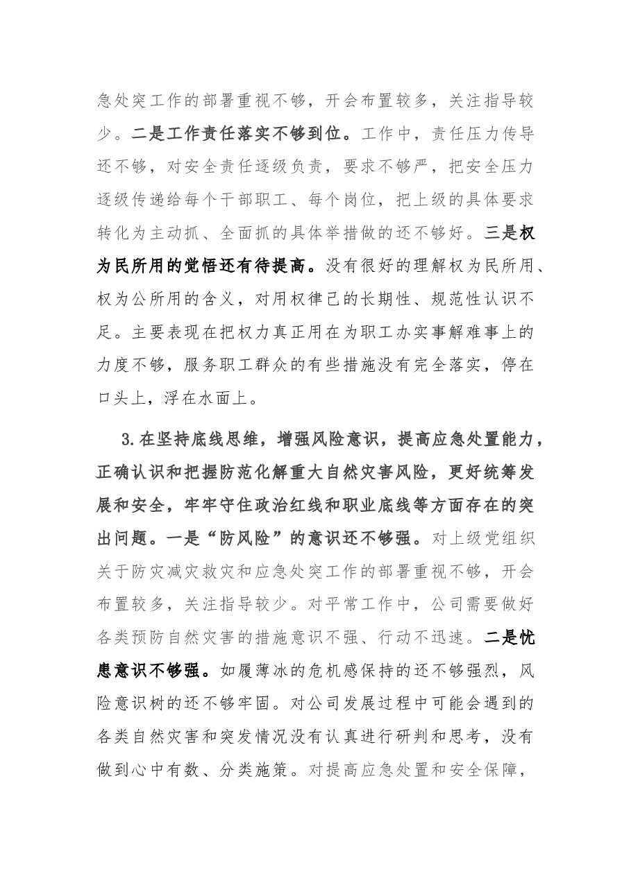 特大暴雨灾害追责问责案件以案促改民主生活会发言材料.docx，第3页预览