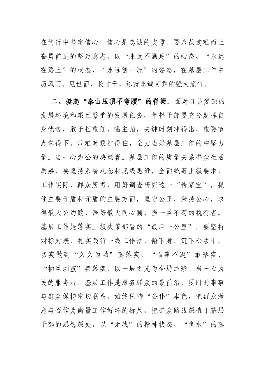 年轻干部座谈会发言提纲(县长).docx,第2页预览