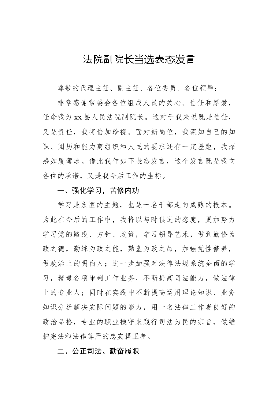 (2篇)法院副院长、刑事审判庭庭长当选表态发言.docx,第4页预览