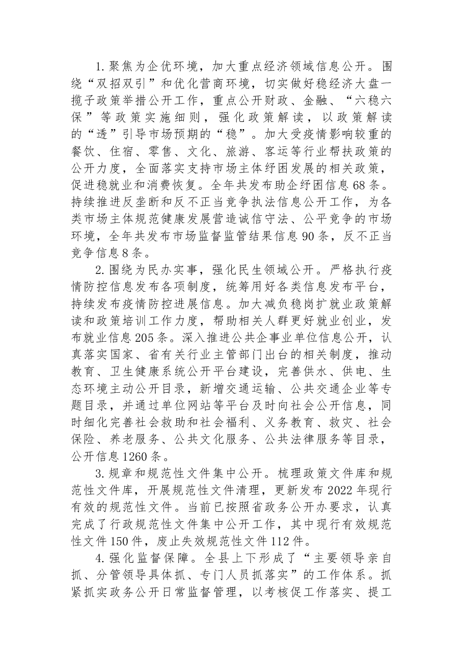 (10篇)县2022年政务公开工作总结汇编.docx,第2页预览