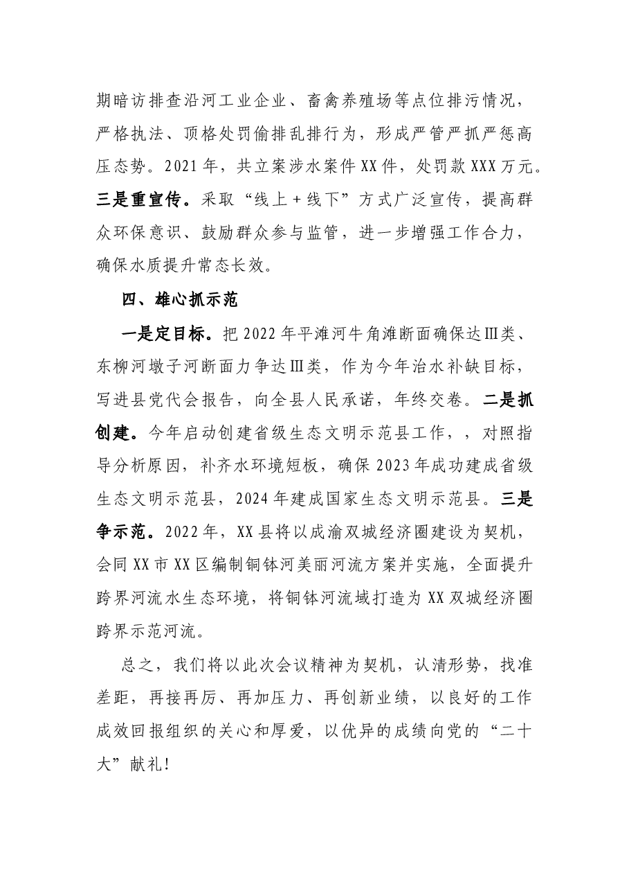 在全市2022年生态环境系统工作会议上的发言.docx,第4页预览