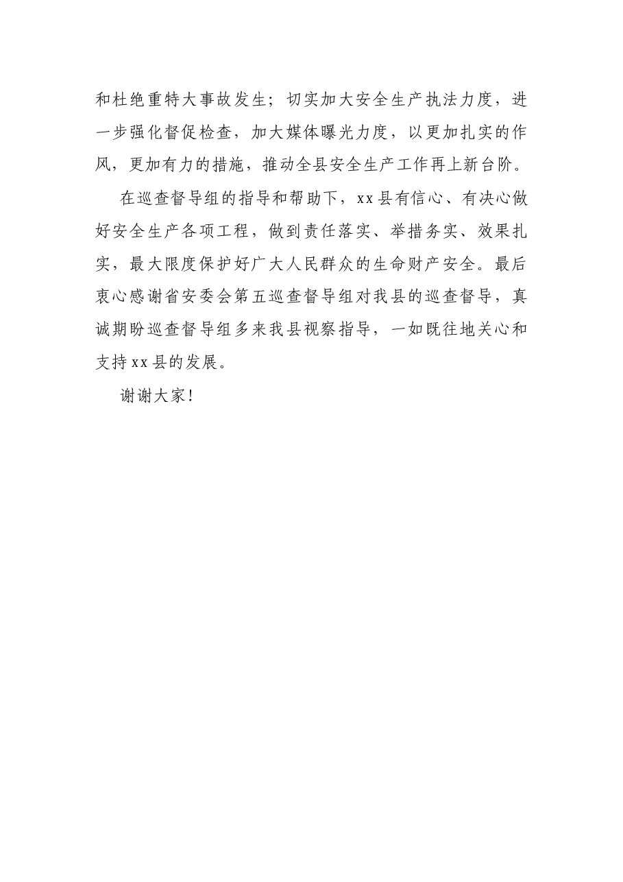 在安全生产巡查督导反馈会上的表态发言.docx,第3页预览