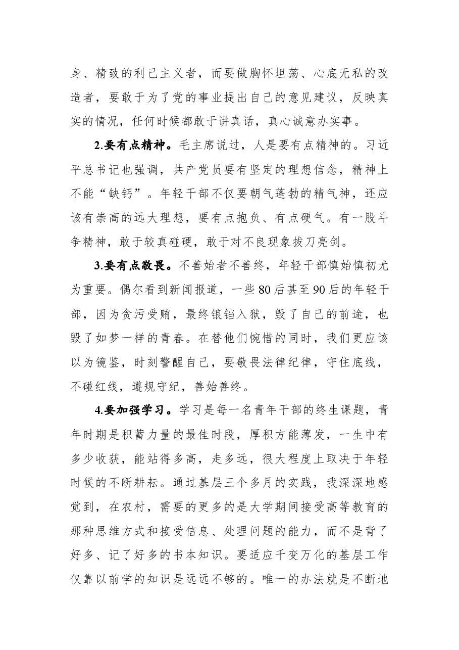 在局青年干部座谈会上的发言材料.docx,第4页预览