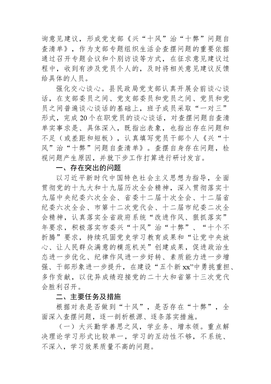 县民政局开展兴“十风”治“十弊”专题集中学习研讨发言材料.docx,第2页预览