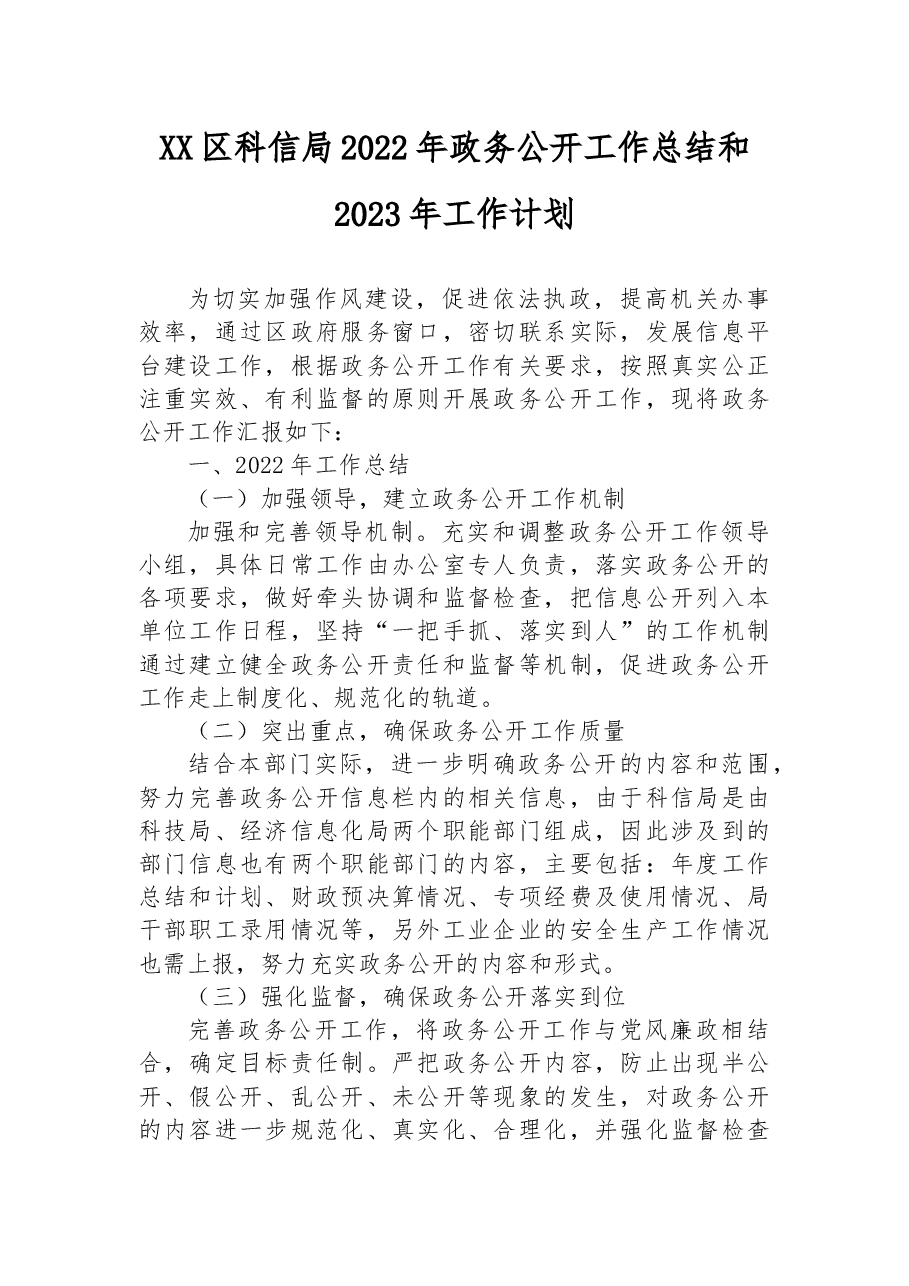 (12篇)2022年政务公开工作总结及2023年工作计划汇编.docx,第3页预览