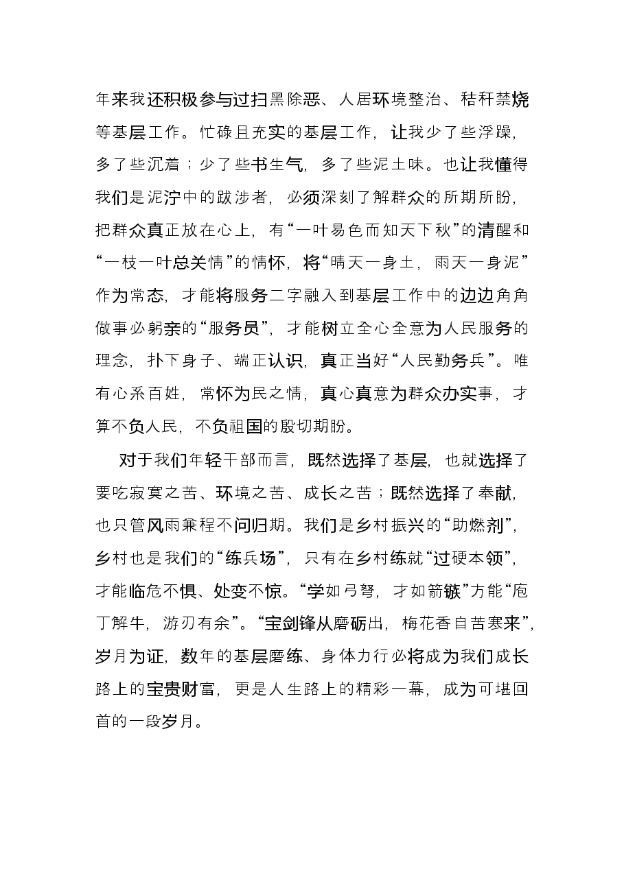 青年干部座谈会发言材料(镇干部驻村助理).docx,第4页预览