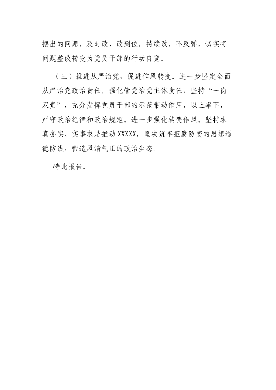 关于召开巡察整改专题民主生活会情况的报告.docx,第4页预览