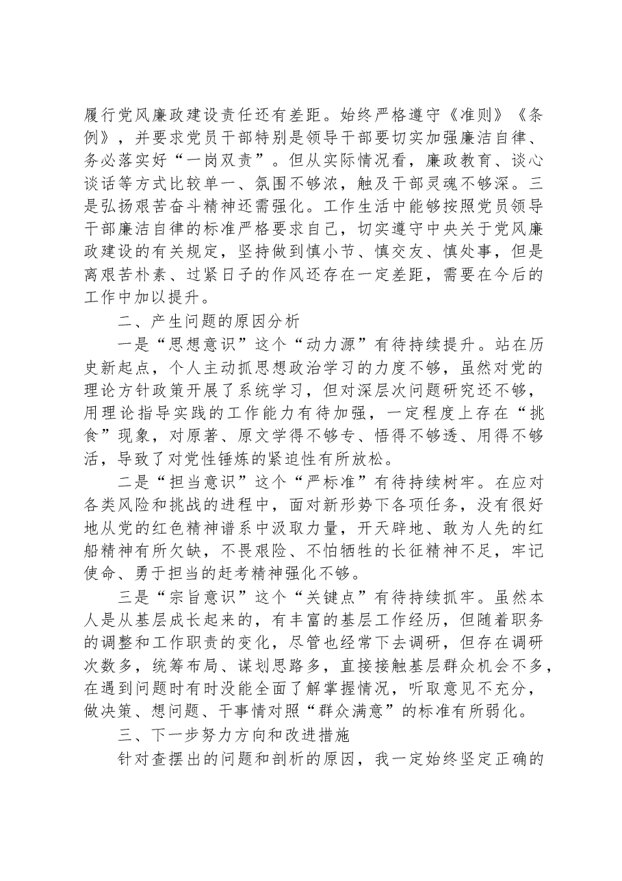 副市长、公安局局长2022年度民主生活会“六个带头”个人对照检查材料.docx,第4页预览