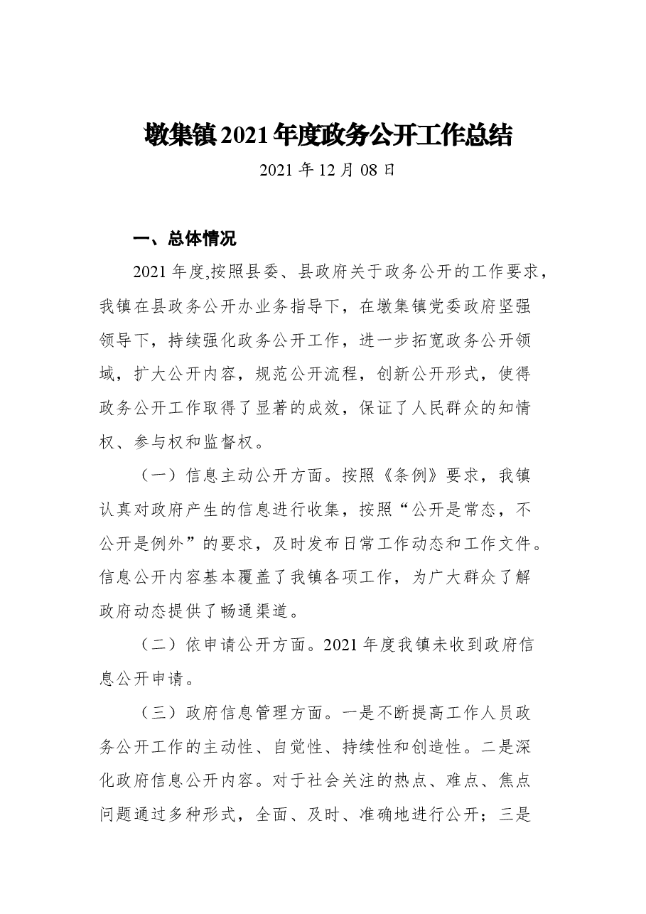 （18篇）2021年政务公开工作总结汇编.docx，第3页预览