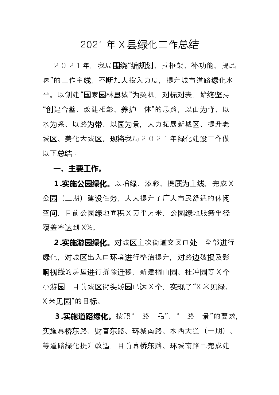 2021年X县绿化工作总结.docx,第1页预览