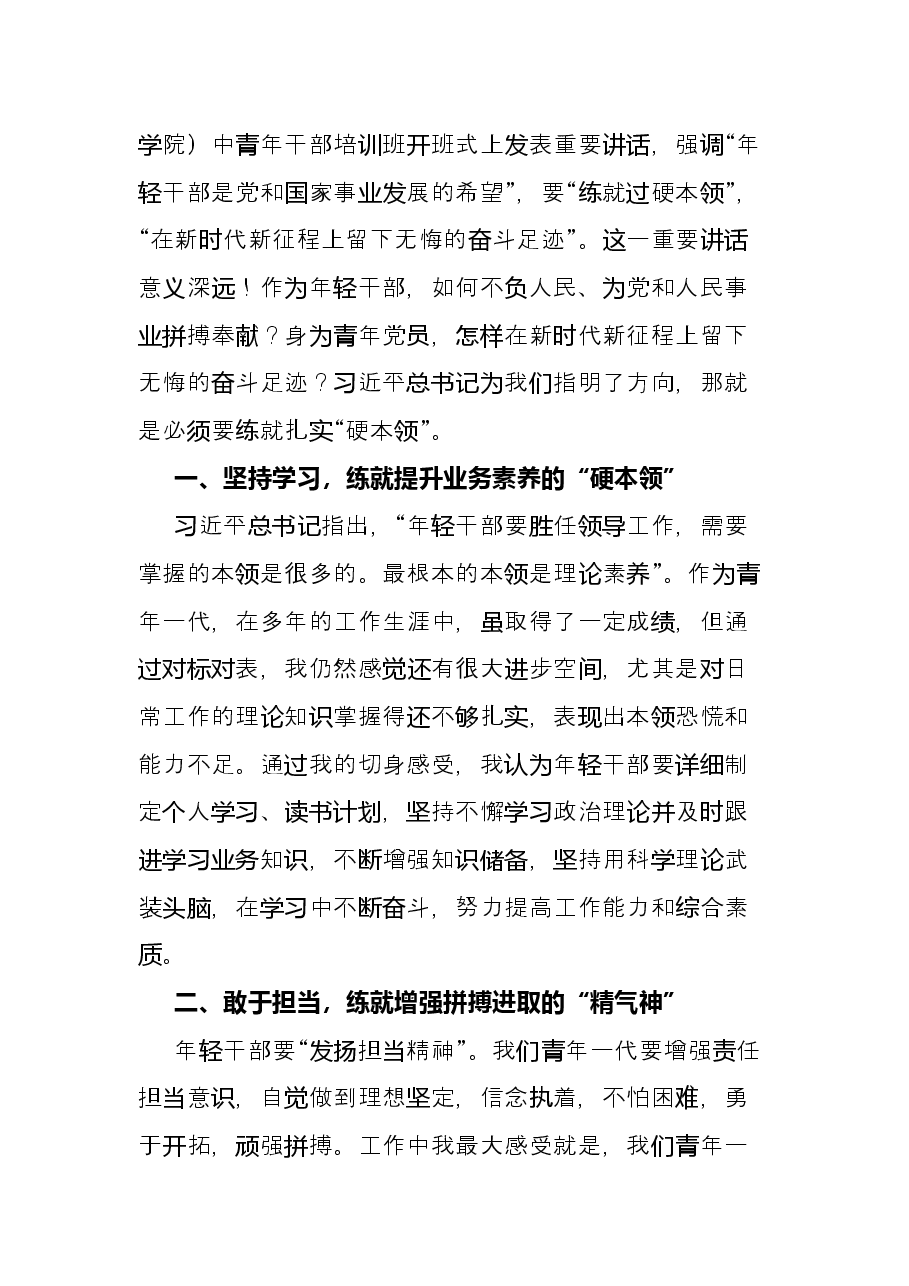 在青年干部座谈会上的发言材料.docx,第2页预览