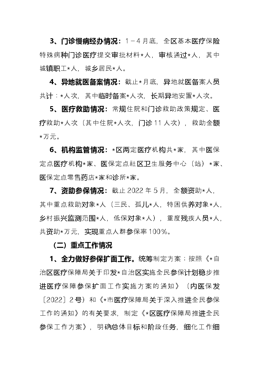 xx区医疗保障局2022年上半年工作总结.docx,第3页预览