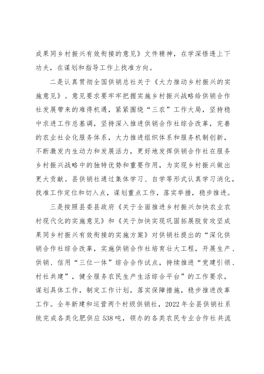 XX县供销社乡村振兴定点帮扶2022年度工作总结.docx,第2页预览