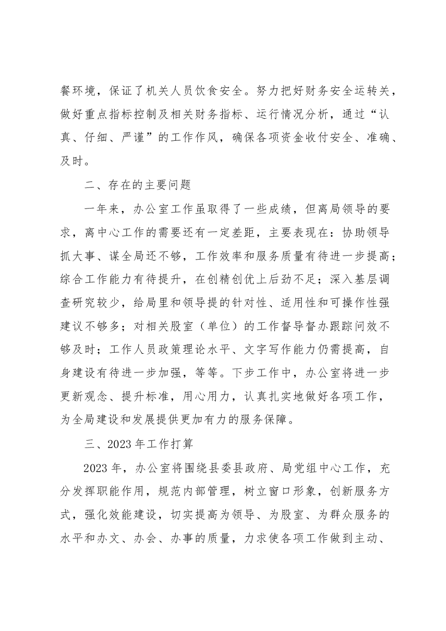 2022年度县局办公室工作总结及2023年工作打算.docx,第4页预览