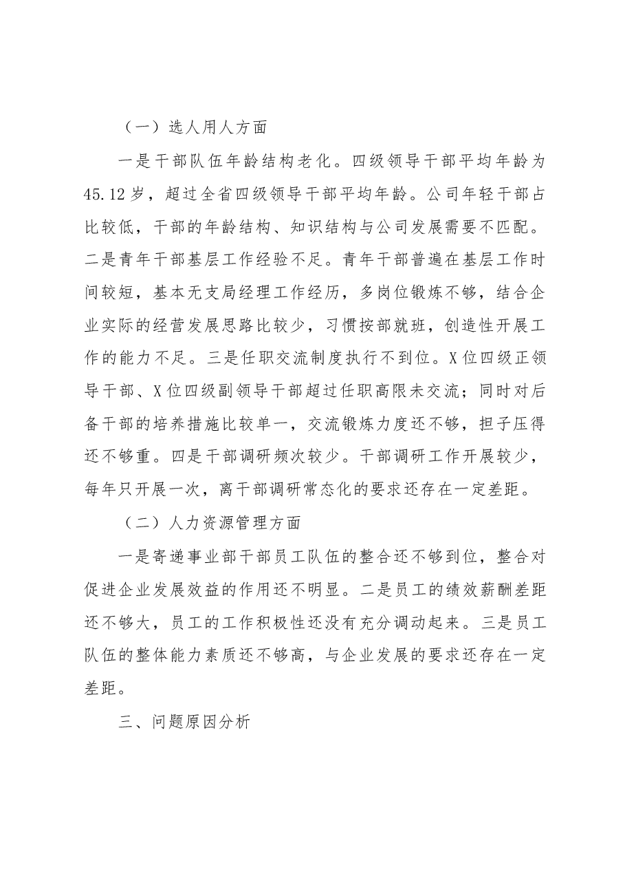 国有企业关于选人用人及人力资源工作的总结报告.docx,第2页预览