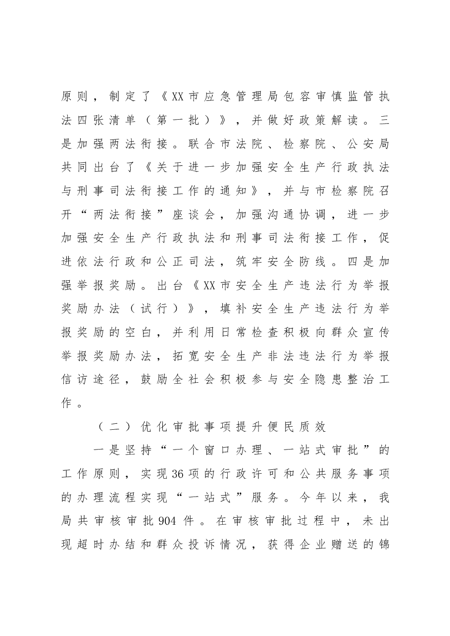XX市应急管理局2022年安全生产行政执法总结.doc,第2页预览