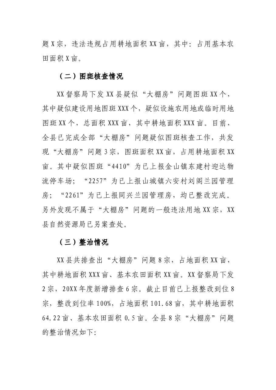 X县开展“大棚房”问题专项清理整治行动工作总结.docx,第2页预览
