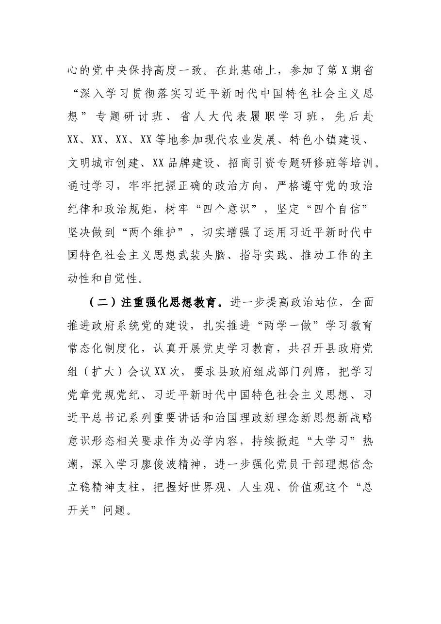 X县长2021年个人任期工作总结.docx,第2页预览