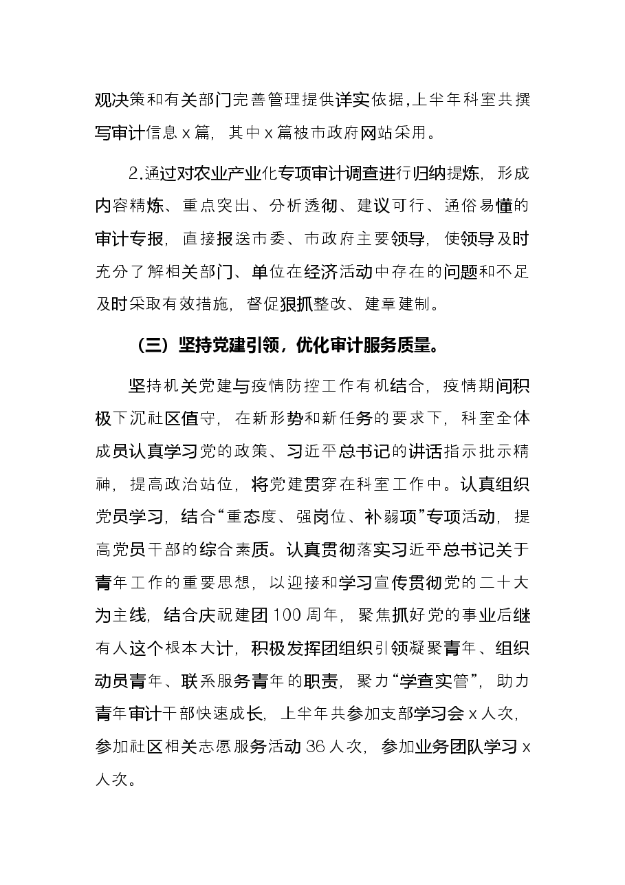 农业审计工作2022年上半年工作总结.docx，第4页预览